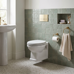 Hix Traditional Wall Hung Toilet With Seat - White