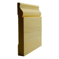 EWBB12 Colonial 5-1/4 inch Tall Baseboard Moulding made of wood cross section on a white background.
