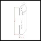 EWBB12 Colonial 5-1/4 inch Tall Baseboard Moulding