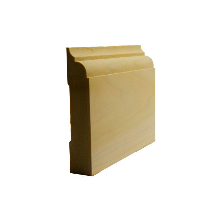 EWBB22 Nose and Cove 3-1/2 inch Baseboard Moulding cross sections on white background.