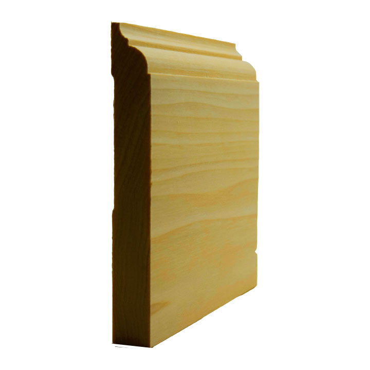EWBB23 Nose and Cove 5-1/4 inch Tall Baseboard Moulding on white background