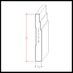 EWBB29 Stepped 5-1/4 inch Tall Baseboard Molding