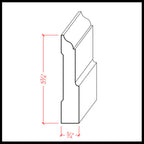 EWBB31 Colonial 3-3/4 inch Baseboard Moulding