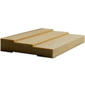  Image of EWCA39 wood Beveled 3-1/2 inch Casing Trim Moulding cross section on a white background.  