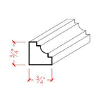 EWCC14 Cove Molding 3/4" x 3/4" Trim. Unfinished