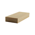 EWWS51 Windowsill Square Edge Stool wood cross section on white background.