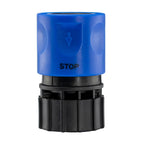 Hose Connector Blue with BSPF- Quick Connect Valve & Hose Connector 3/4" BSPF