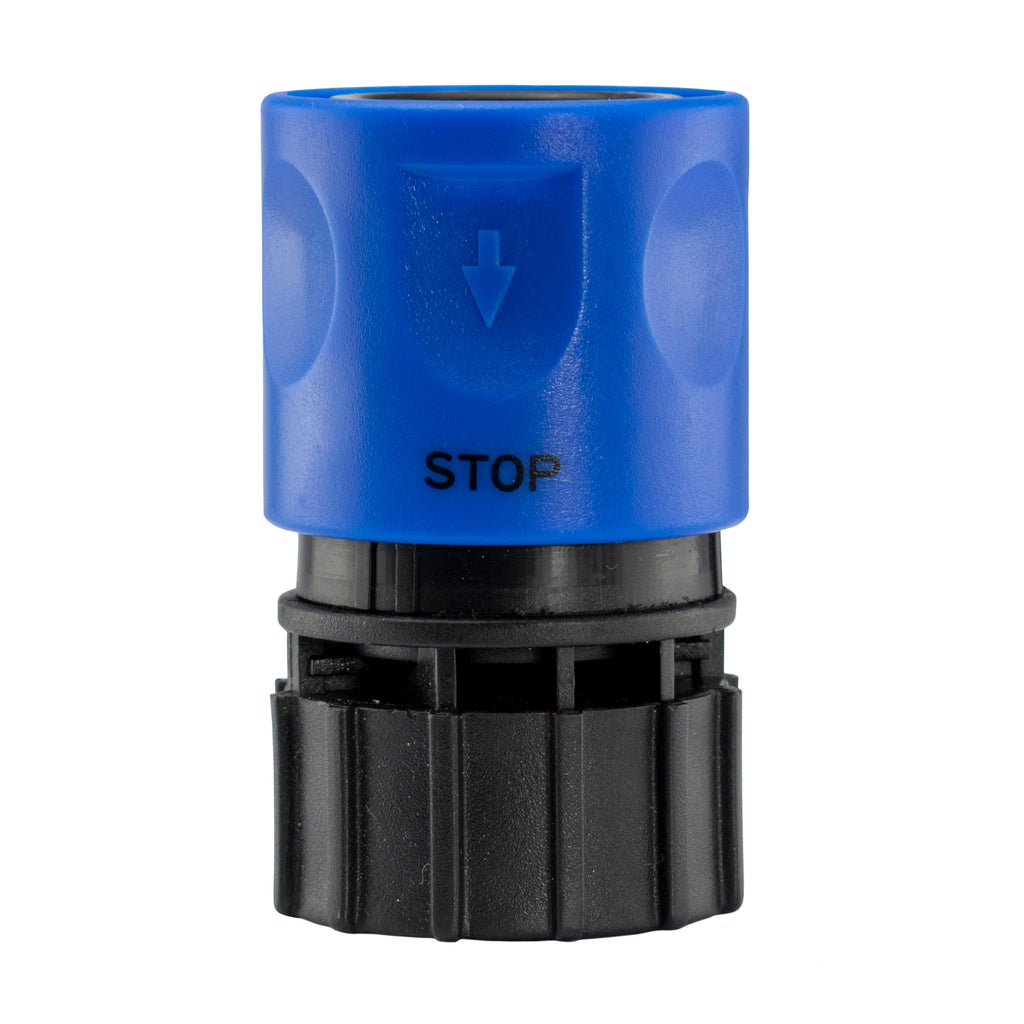 In-Line BSPM Valve with 2 x Hose Connectors Blue
