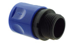 IBC 2” S60X6 Cap with ¾” BSP Threaded Hose Connector Blue and Double Male