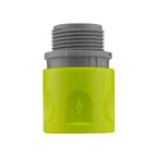 IBC 2” S60X6 Cap with Threaded Hose Fitting, Double Male and Hose Connector Lime
