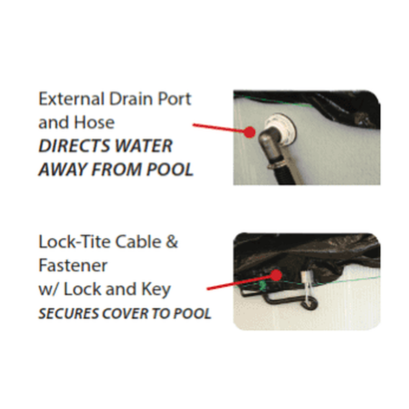 16ft x 25ft Oval EZ-Drain Above Ground Winter Cover