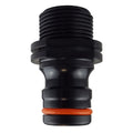 Male Tap Connector 3/4" BSPM - Max Flo, Black/Orange