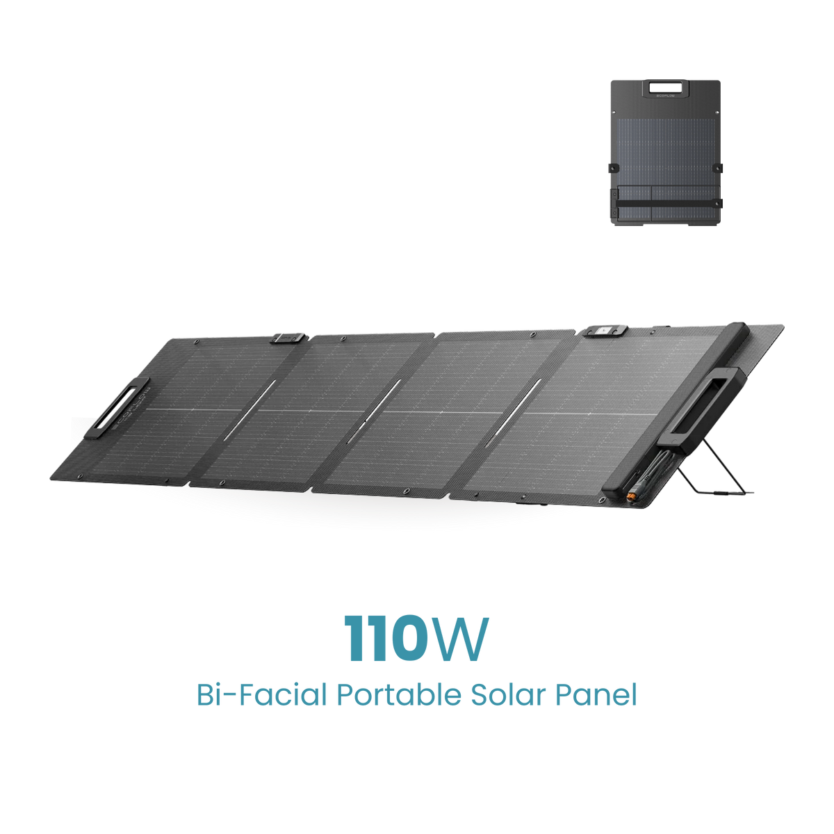 EcoFlow 110W Lightweight Portable Solar Panel - Bifacial design