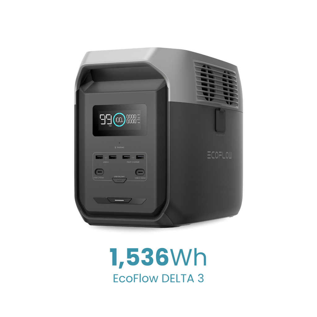EcoFlow Delta 3 Portable Power Station 1536Wh