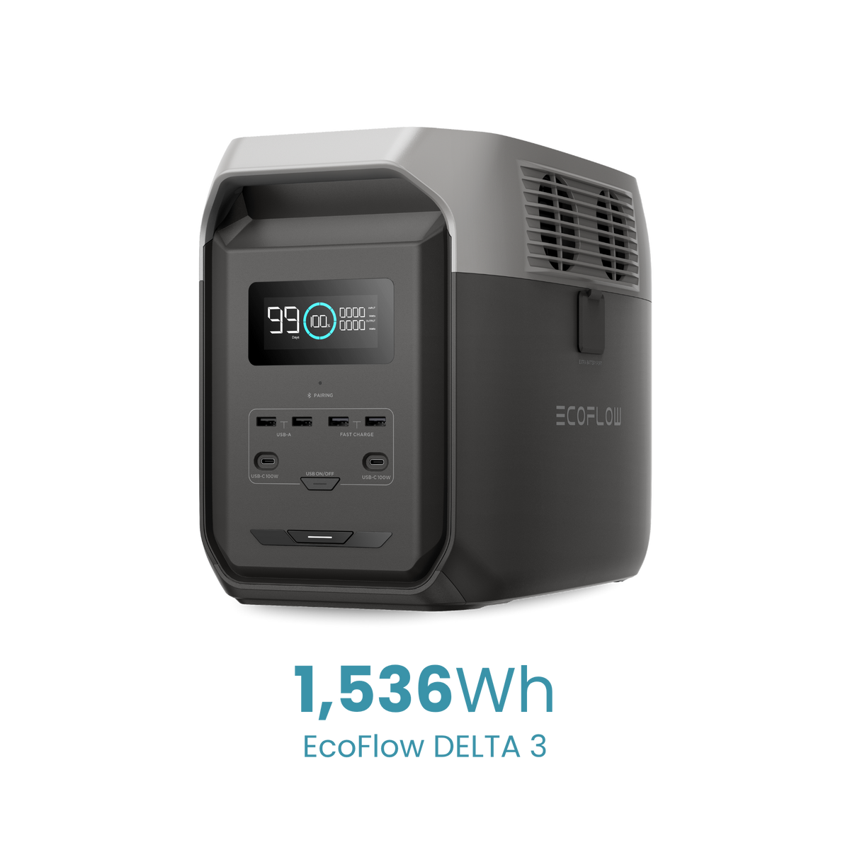 EcoFlow Delta 3 Portable Power Station 1536Wh
