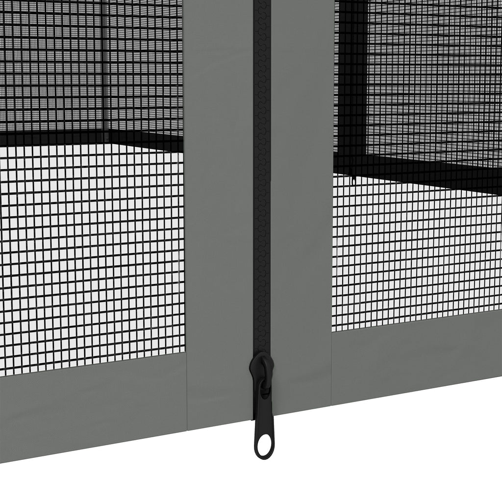 Replacement Mosquito Netting for Gazebo 10' x 13'with Zippers, Dark Grey