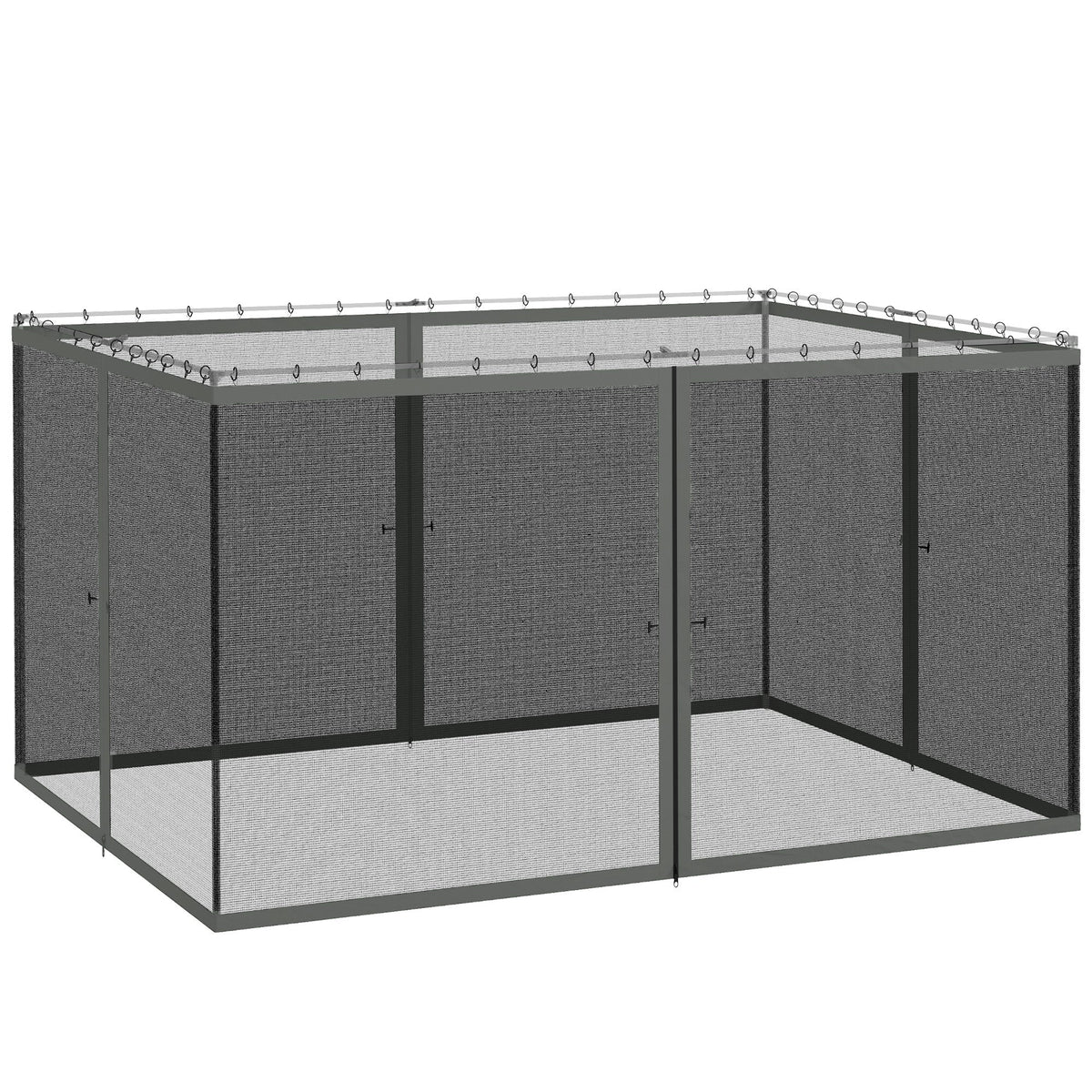 Replacement Mosquito Netting for Gazebo 10' x 13'with Zippers, Dark Grey