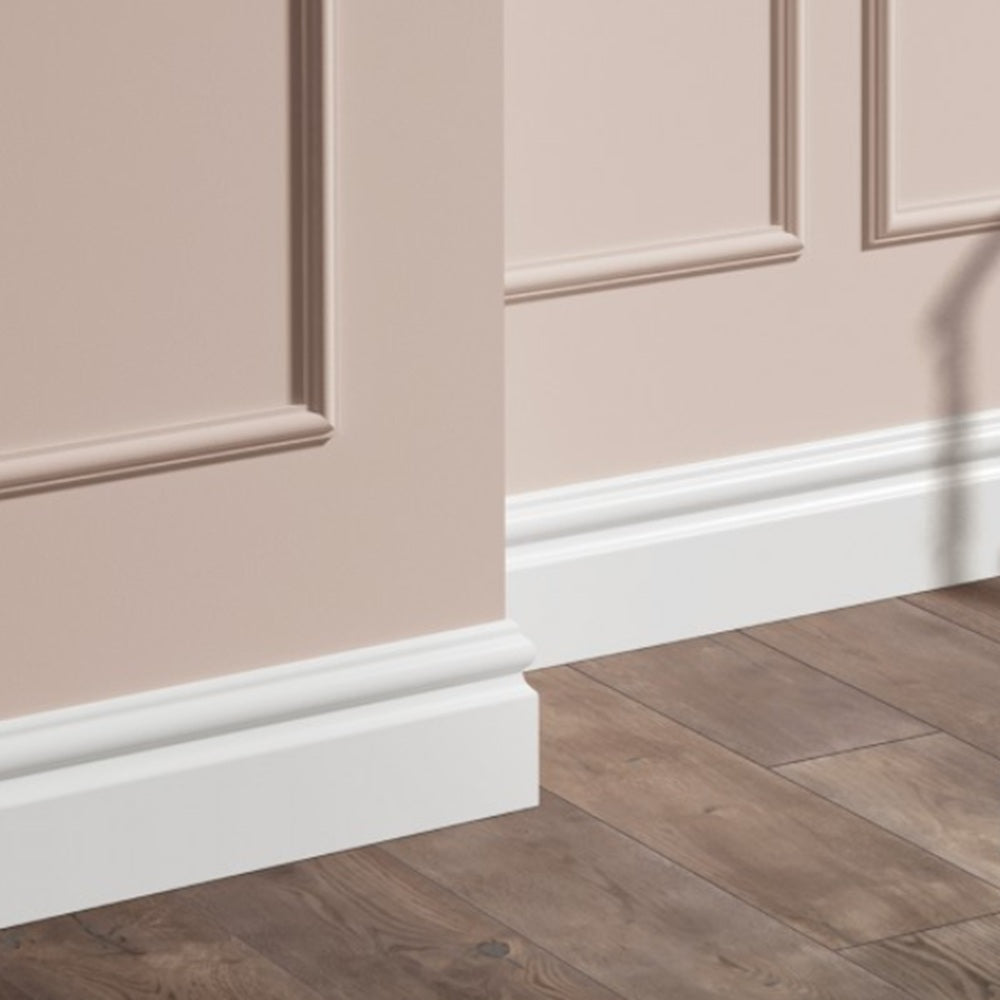 Primed White MDF Skirting Board 2.2m