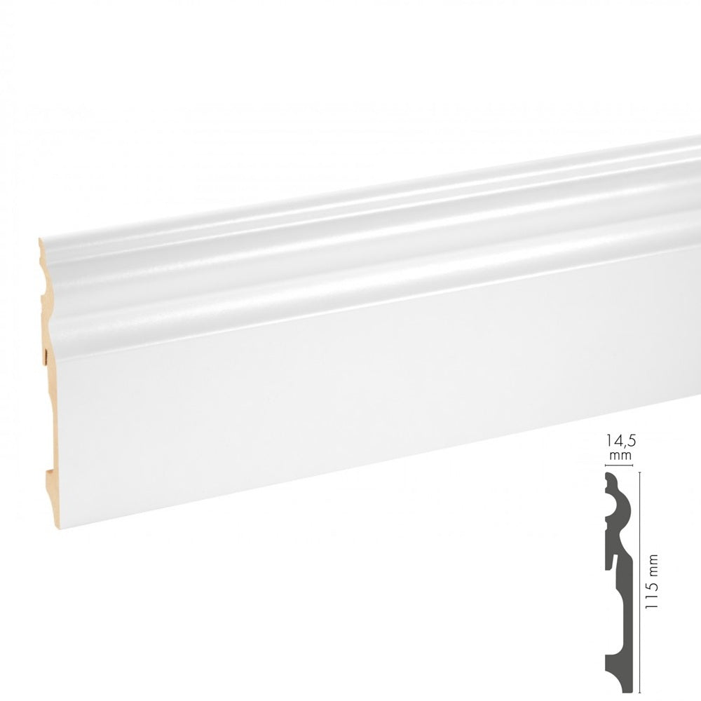 White Primed MDF Skirting Board