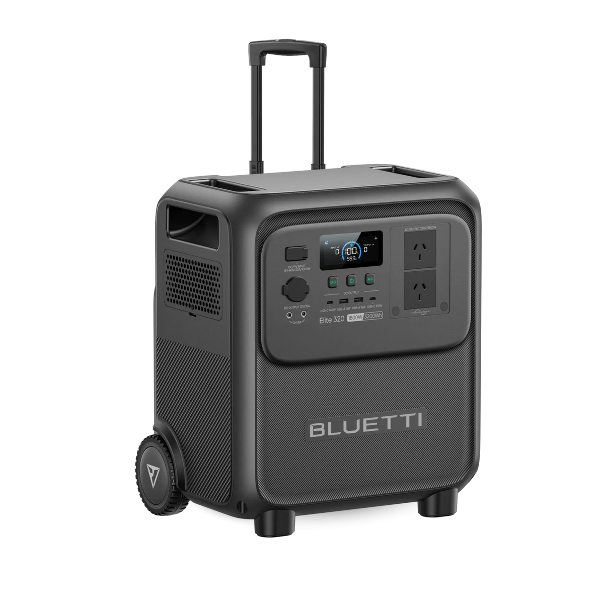 Bluetti Elite 320 1800W Portable Power Station with Wheels and Handle - 3200Wh
