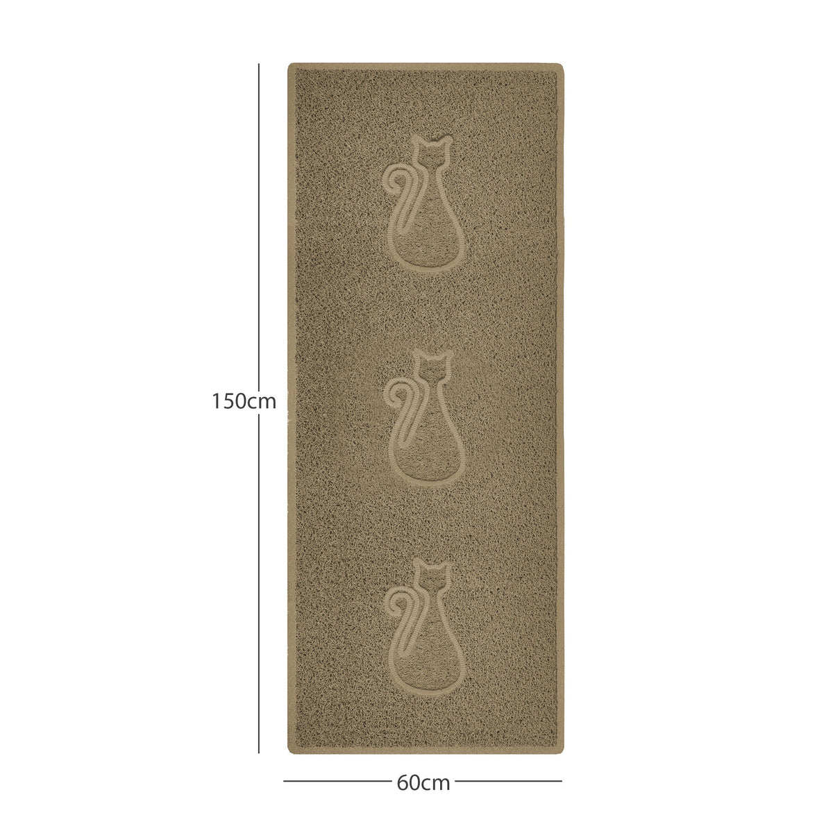 "Cat" Embossed Loofah Textured Spaghetti Door Mat