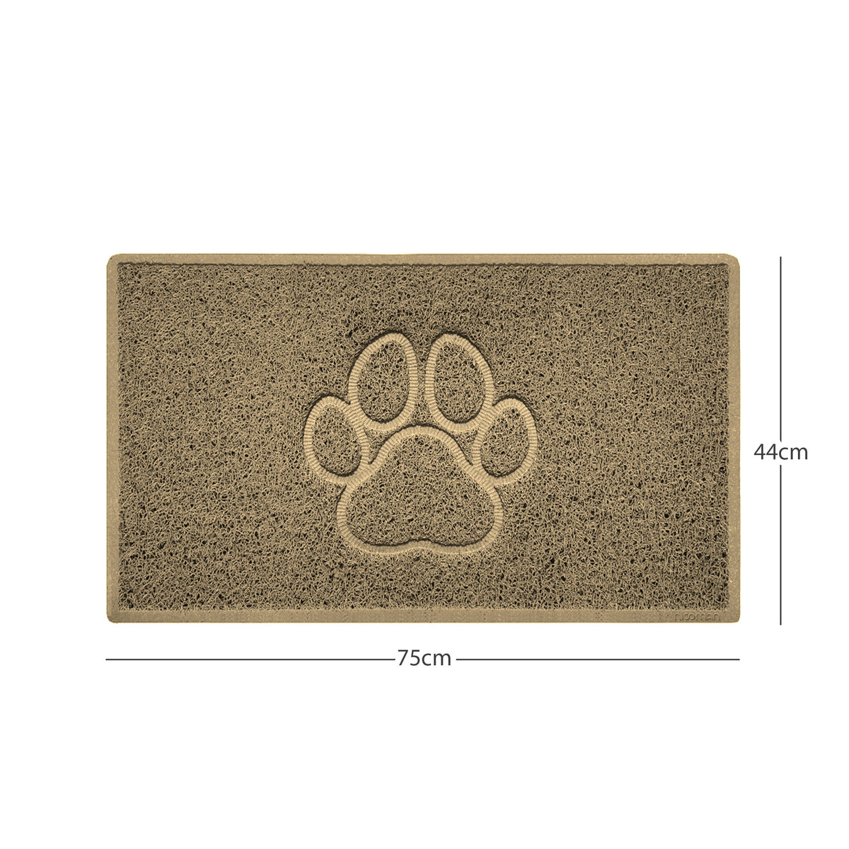 "Paw Print" Embossed Loofah Textured Spaghetti Door Mat