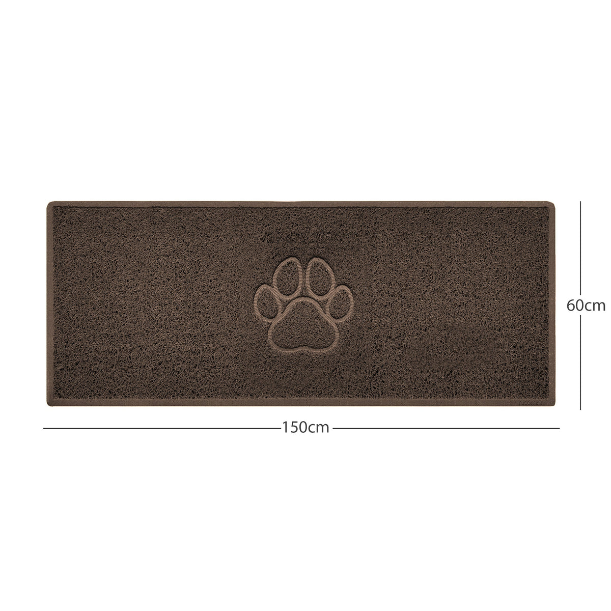"Paw Print" Embossed Loofah Textured Spaghetti Door Mat