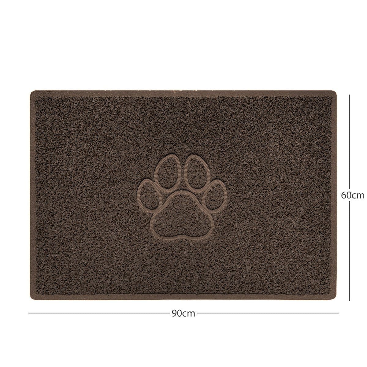 "Paw Print" Embossed Loofah Textured Spaghetti Door Mat