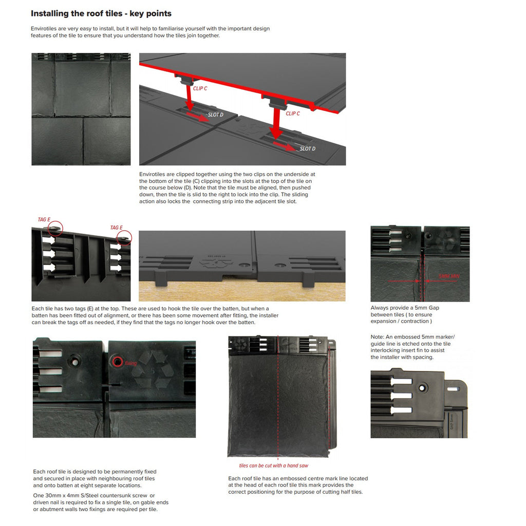 Envirotile Plastic Slate Roof Tiles - Synthetic Roof Shingles