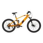 Eunorau Defender Fat Tire Dual Motor Electric Mountain Bike in Orange Color Facing the Right