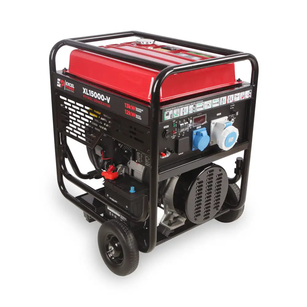 Excel Power XL15000V 13kW Open‑Framed Petrol Generator