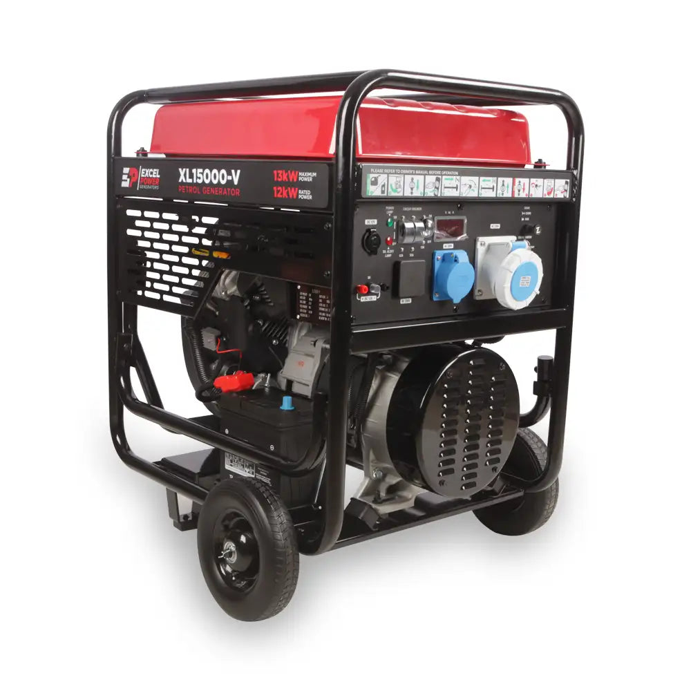 Excel Power XL15000V 13kW Open‑Framed Petrol Generator