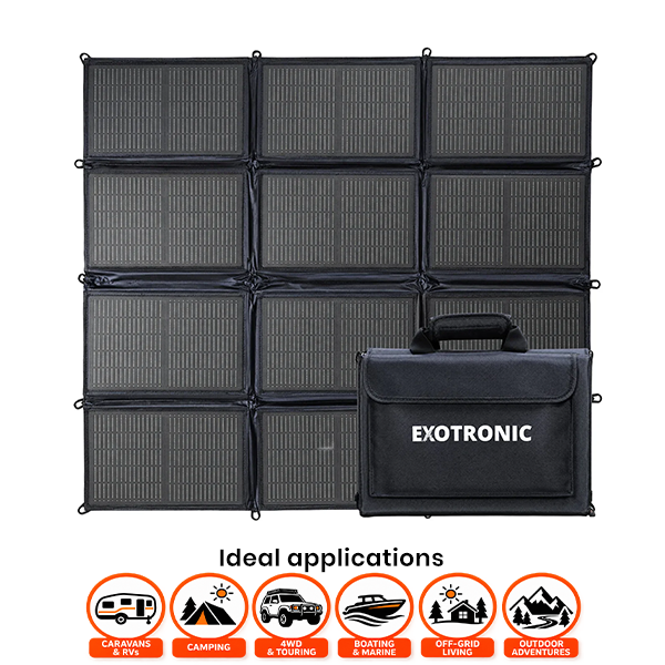 Exotronic 200W Fusion Folding Solar Blanket – No Controller