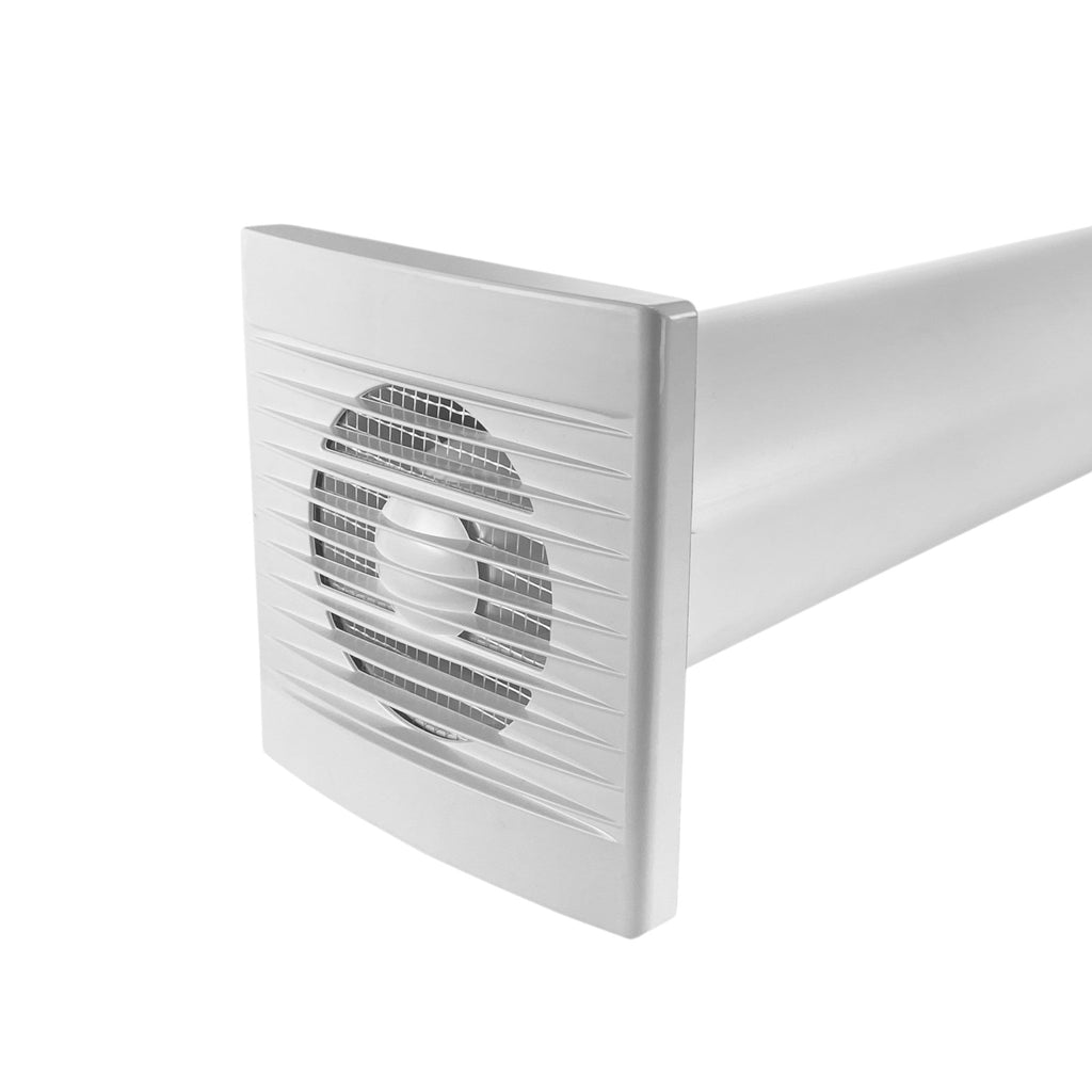 Through Wall Ventilation Kit - STYL Fan with Timer and White External Vent