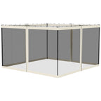 Replacement Mosquito Netting for Gazebo 10' x 12'with Zippers, White