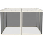 Replacement Mosquito Netting for Gazebo 10' x 12'with Zippers, White