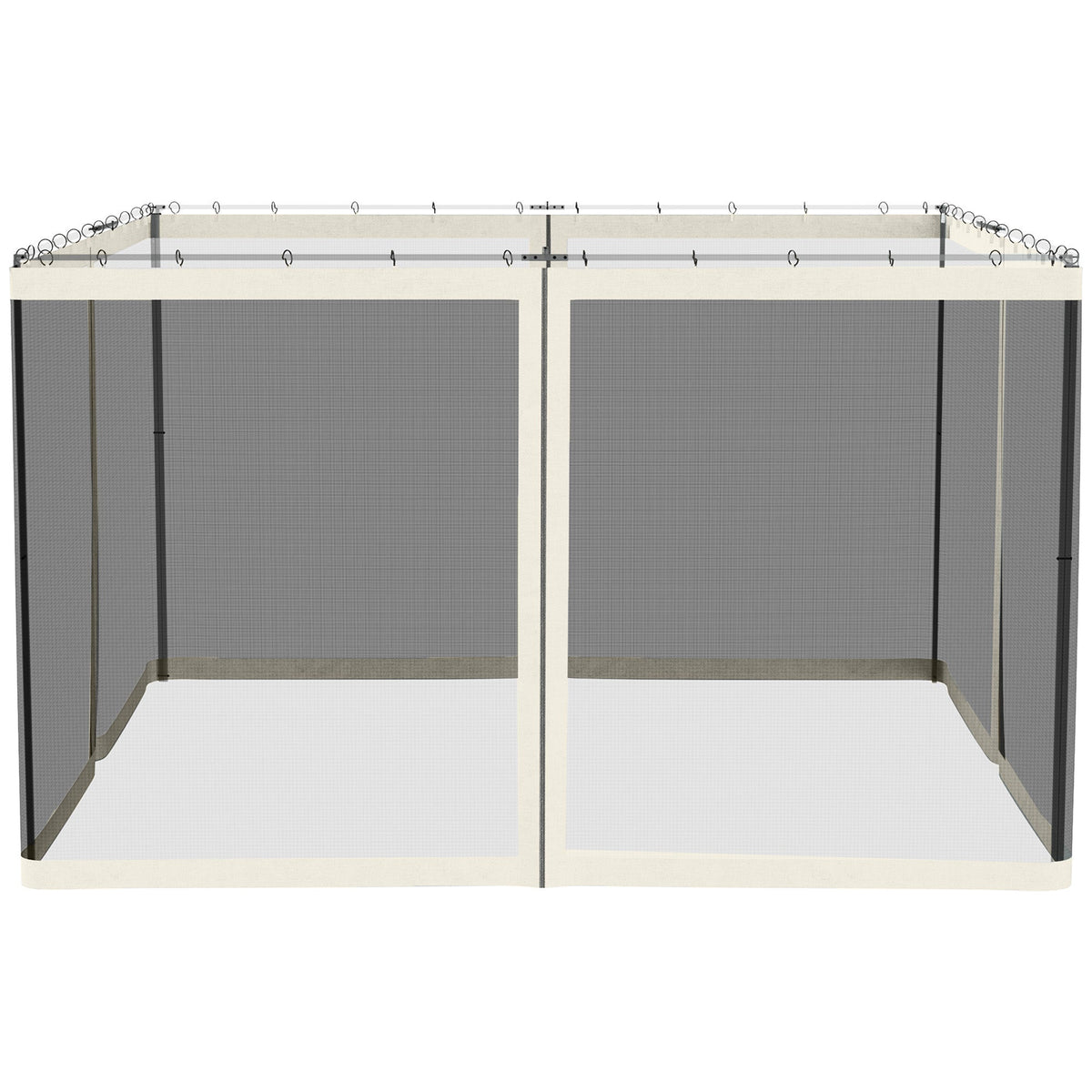 Replacement Mosquito Netting for Gazebo 10' x 12'with Zippers, White