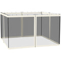 Replacement Mosquito Netting for Gazebo 10' x 12'with Zippers, White