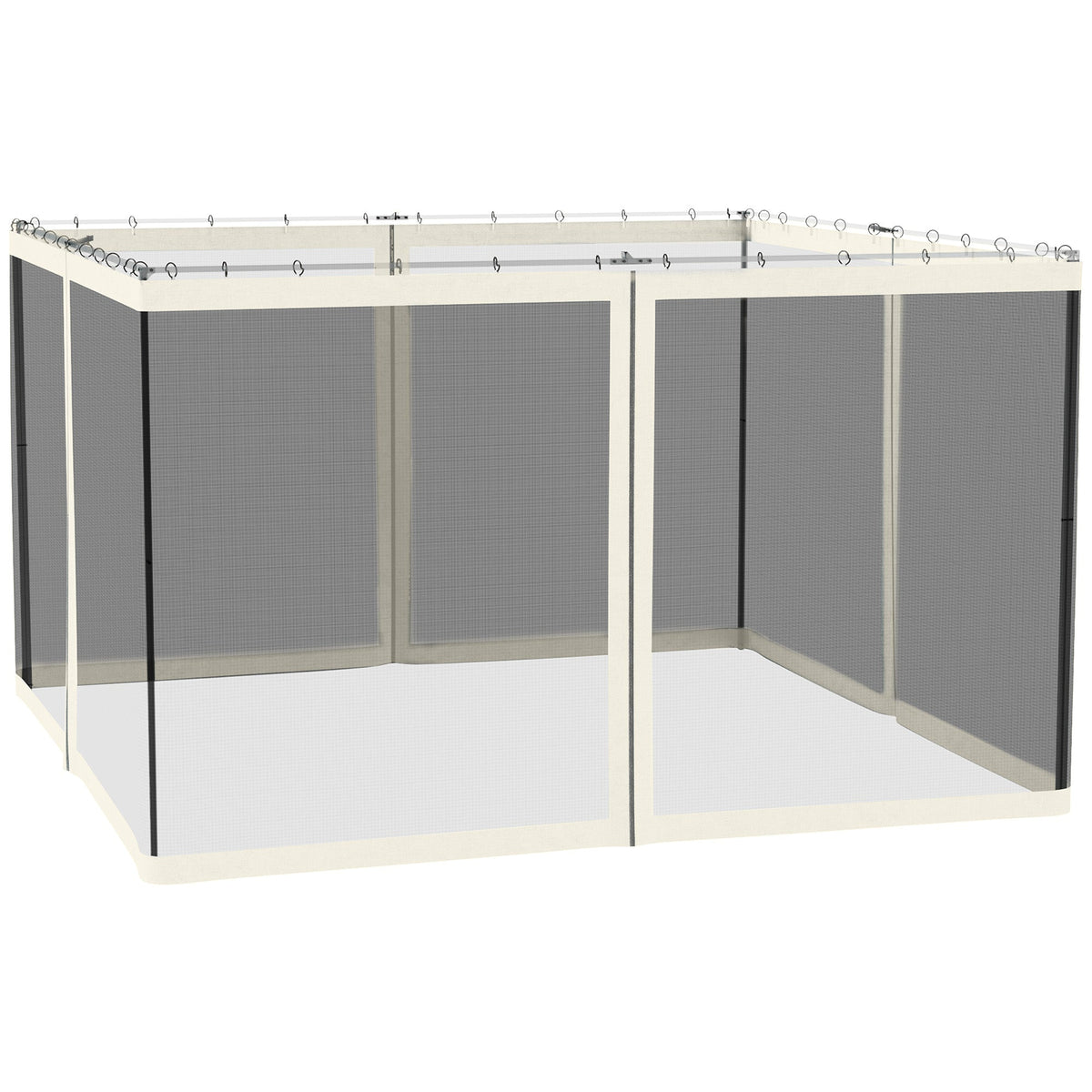 Replacement Mosquito Netting for Gazebo 10' x 12'with Zippers, White