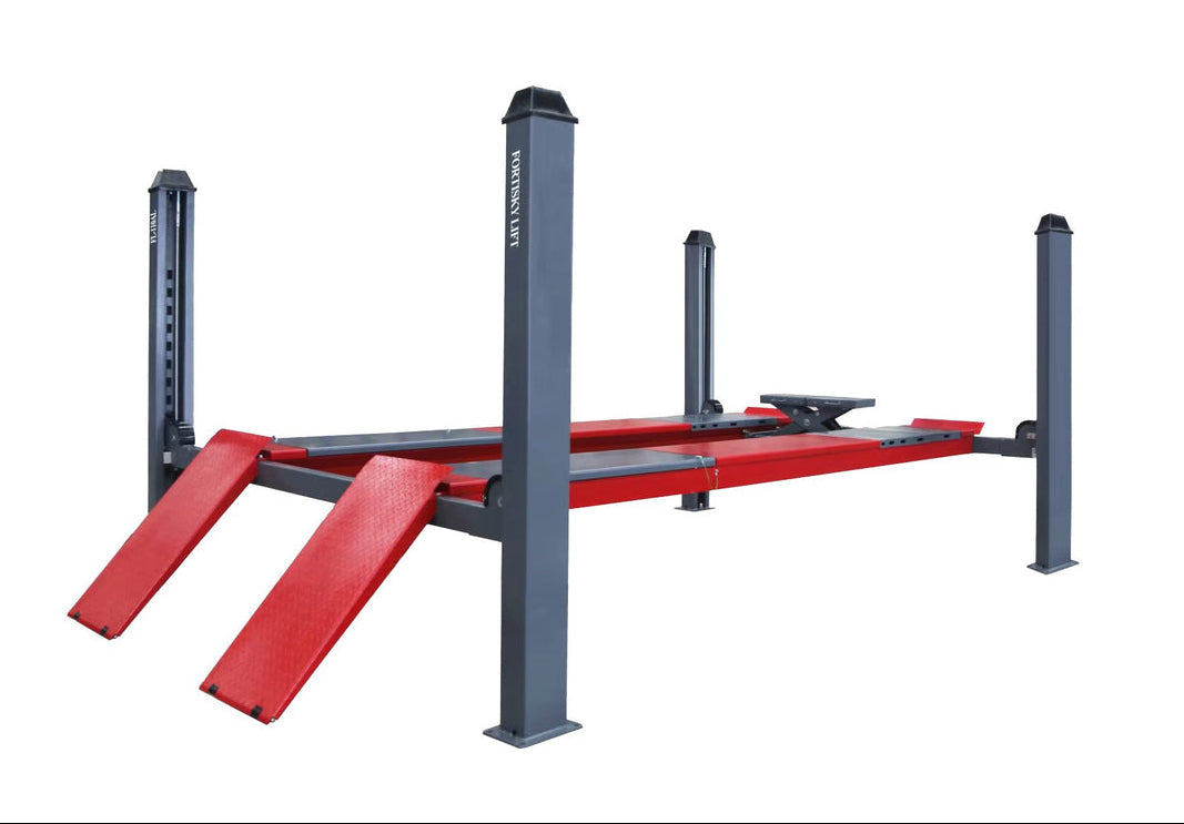 Fortisky FL-110AL 11,000 lb 4-Post Alignment Lift with 7,000 lb Rolling Jack