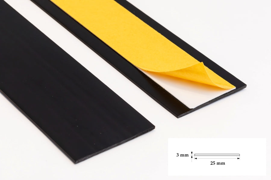 Self adhesive cover strip masking small gaps
