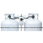 Flame King KT12ACR-2 2 Stage Auto Propane Gas Regulator w/ 2 - 12" Pigtails
