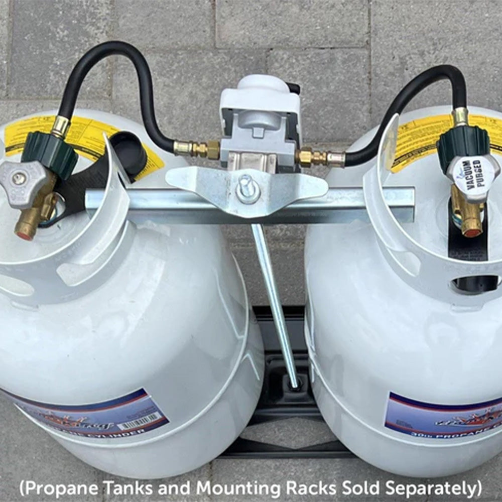 Flame King KT12ACR-2 2 Stage Auto Propane Gas Regulator w/ 2 - 12" Pigtails
