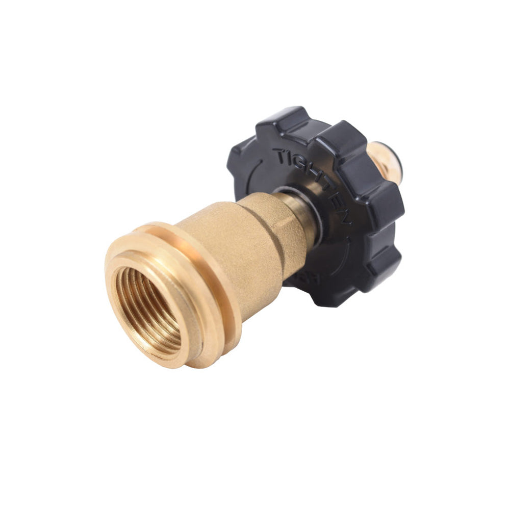 Flame King POL01JT002 Brass POL to QCC1 Type 1 Female Connection Adapter