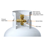 Flame King YSN100MLT 100 LBS LP Cylinder Multi Valve
