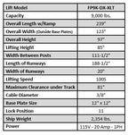 Tuxedo FP9K-DX-XLT 9,000lb Four Post Lift - Extra Length / Height