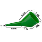 Angled Car Fuel Funnels with Filter (Black & Green)