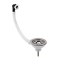 Rene Fireclay Sink Pull Out Basket Strainer Waste with Overflow - 90mm
