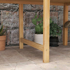 Wooden Raised Garden Bed with Liner & Drain Holes, 45.3"x21.7"x31.5", Natural