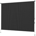 8'W x 6'H Roller Shades for Porch Balcony Gazebo, Black
